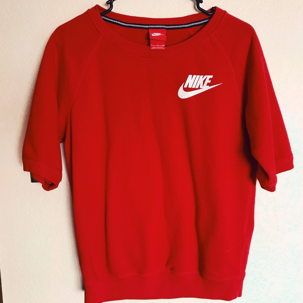 Red Nike Pullover Sweatshirt